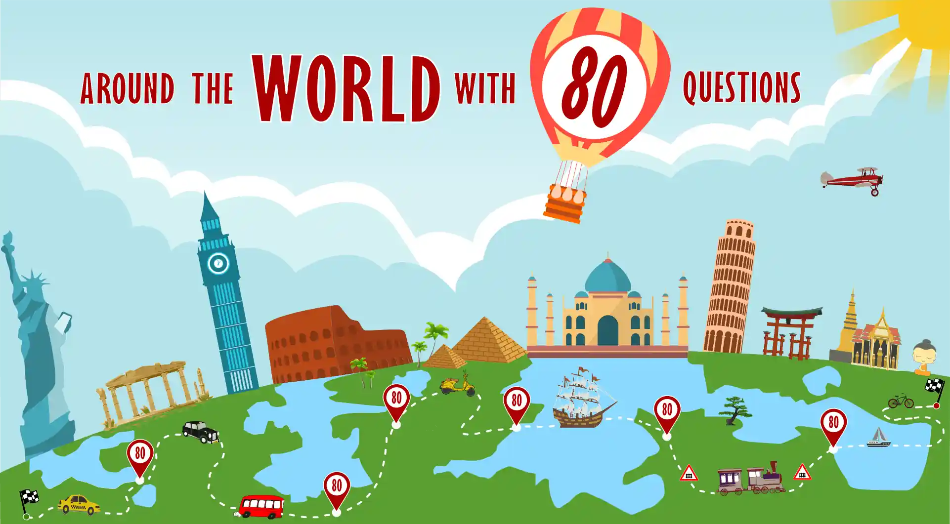 Around the World with 80 Questions